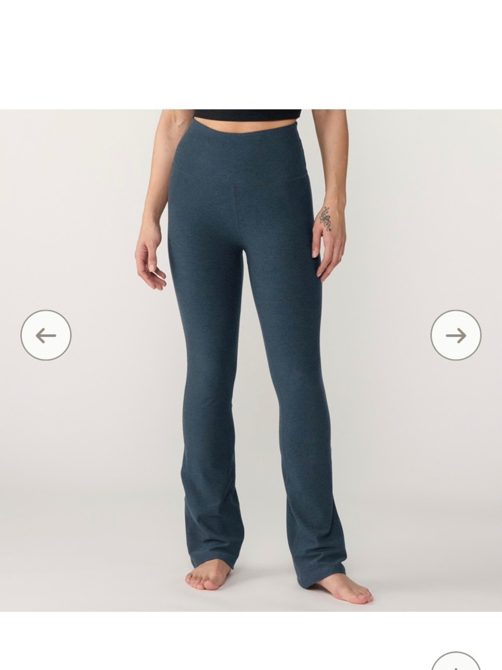 Beyond Yoga: Spacedye High-Waisted Practice Pants, Nocturnal Navy